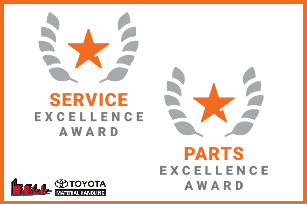 Bell Fork Lift Awarded Toyota Parts and Service Excellence Awards